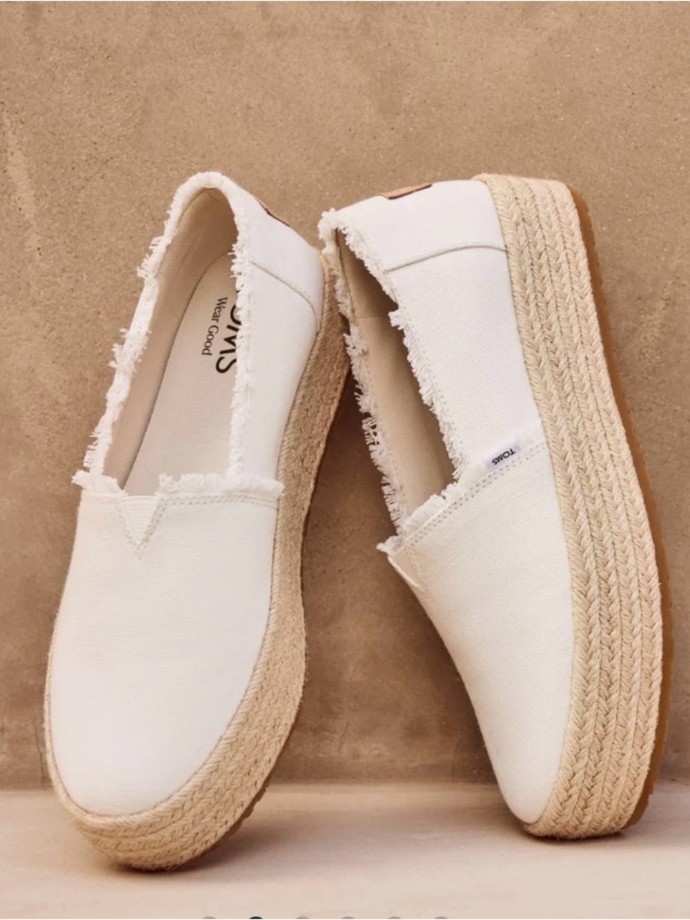 TOMS Valencia Platform Espadrille size 8